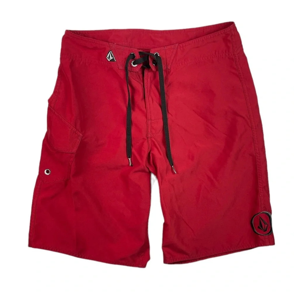 Sh470 Mens Volcom Stone Skater Brand Red Surfer Board Shorts 31